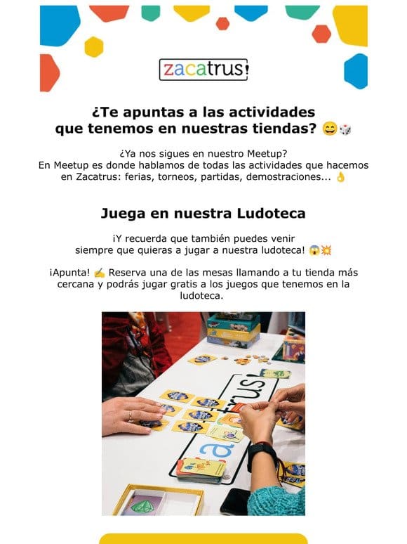 ¿Te apuntas a las actividades de nuestras tiendas?