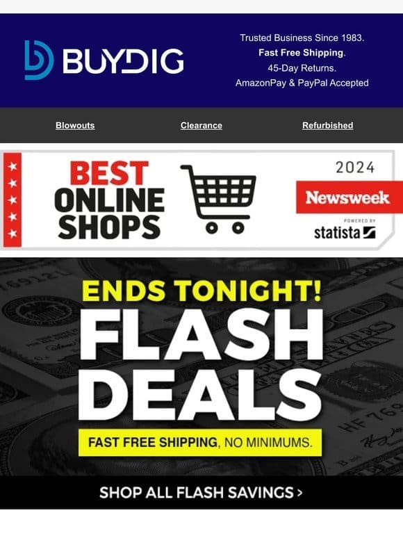 ⏰Ends Tonight! Best of Web Flash Deals Starts NOW!