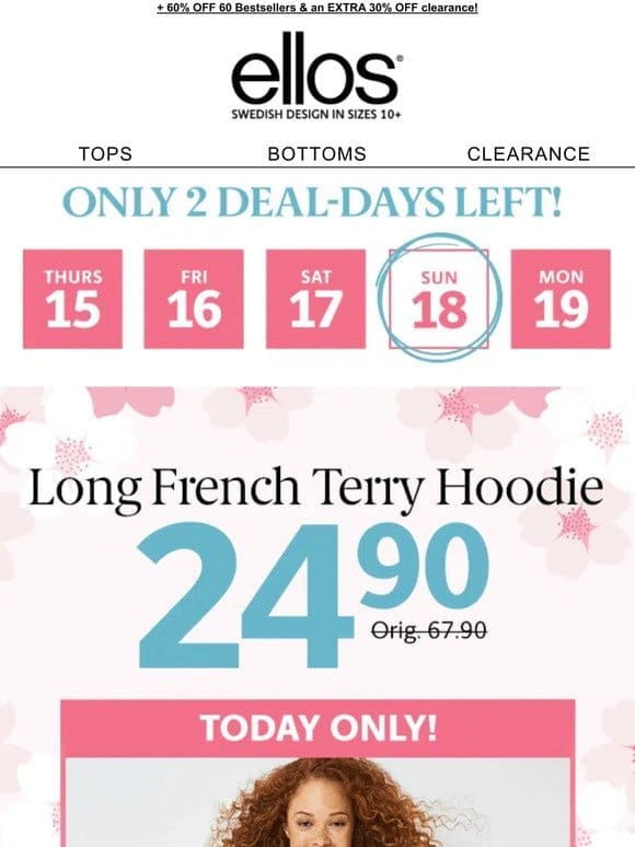 ⏳ENDING SOON: $24.90 Long French Terry Hoodie