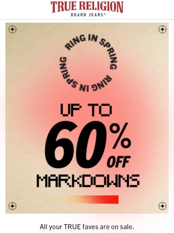 ⚠️ HURRY! Markdowns are 60% OFF ⚠️