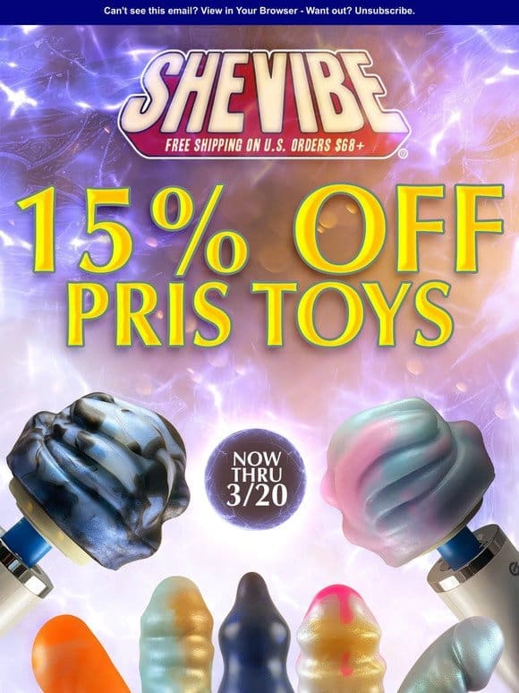 ⚡️ SAVE 15% On Pris Toys At SheVibe!