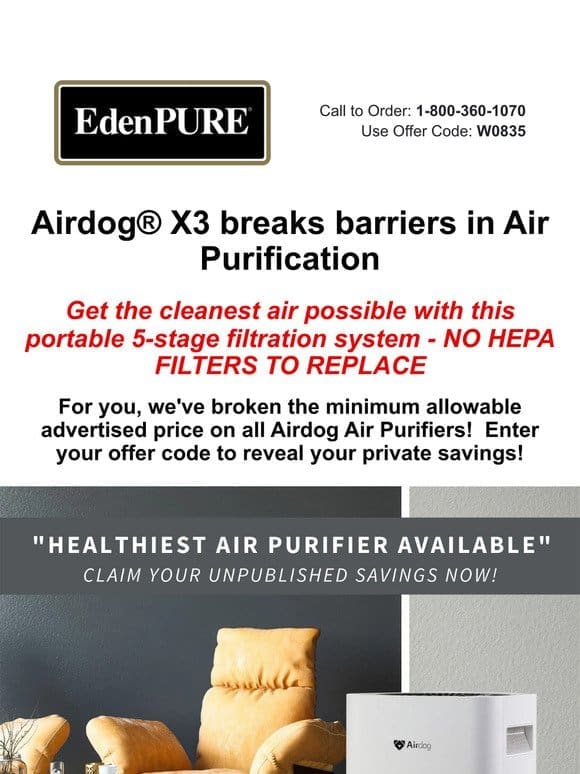 ✅ Clean air has never been easier with EdenPURE …