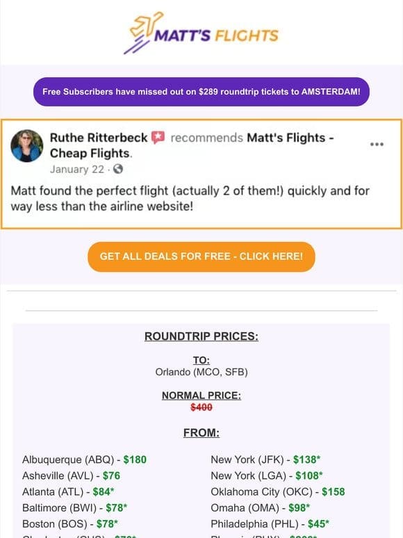 ✈️ ORLANDO Starting at $43 Roundtrip