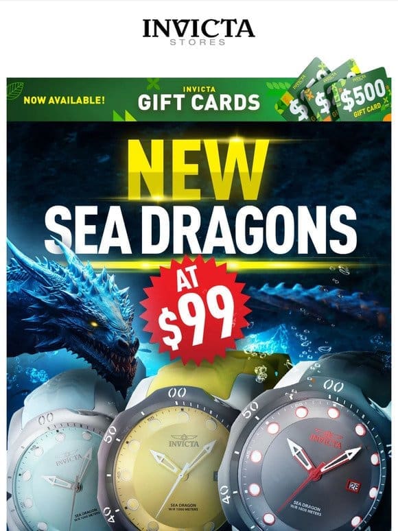 ✨NEW Sea Dragons Starting At ONLY $99