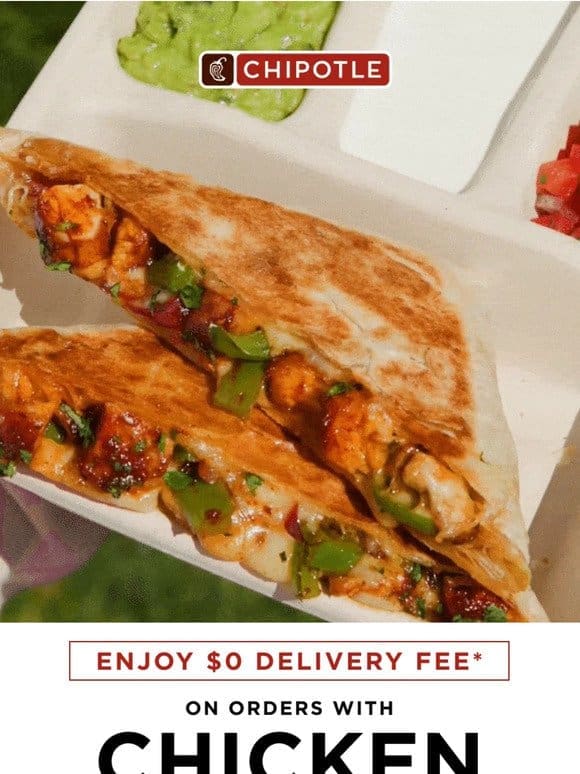 $0 Delivery Fee   Chicken al Pastor