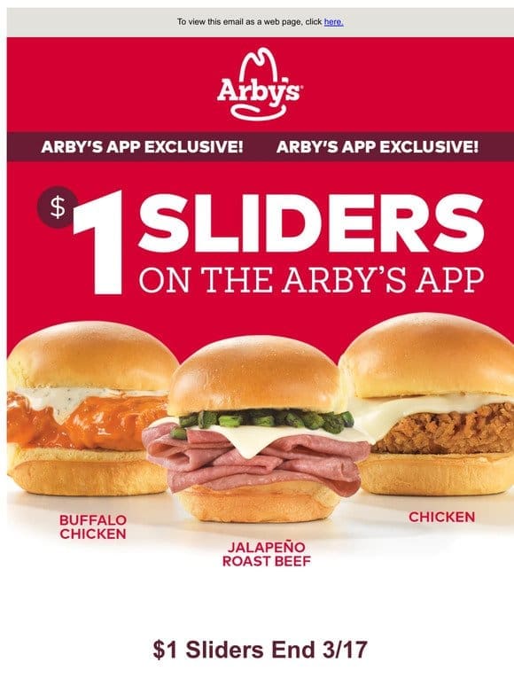 $1 Sliders now extended thru 3/17