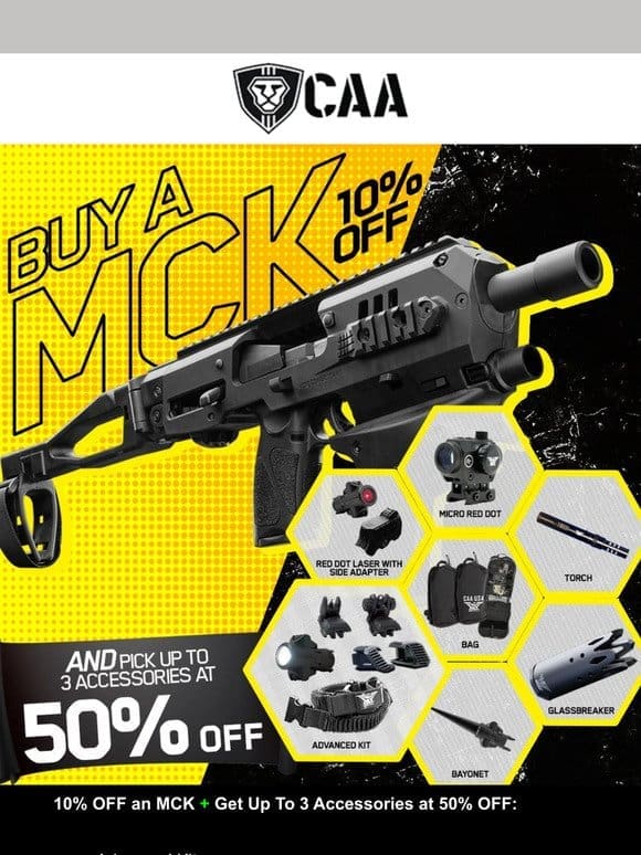 10% OFF An MCK 2.0 + 50% OFF 3 Accessories