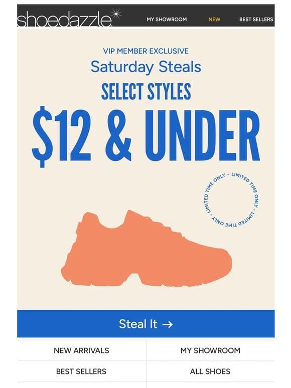 $12 AND UNDER: SATURDAY STEALS!