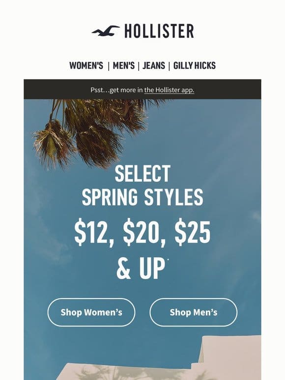 $12， $20 & $25 spring styles ➡️