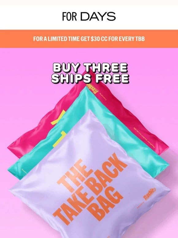 1， 2， 3 – Ships Free!