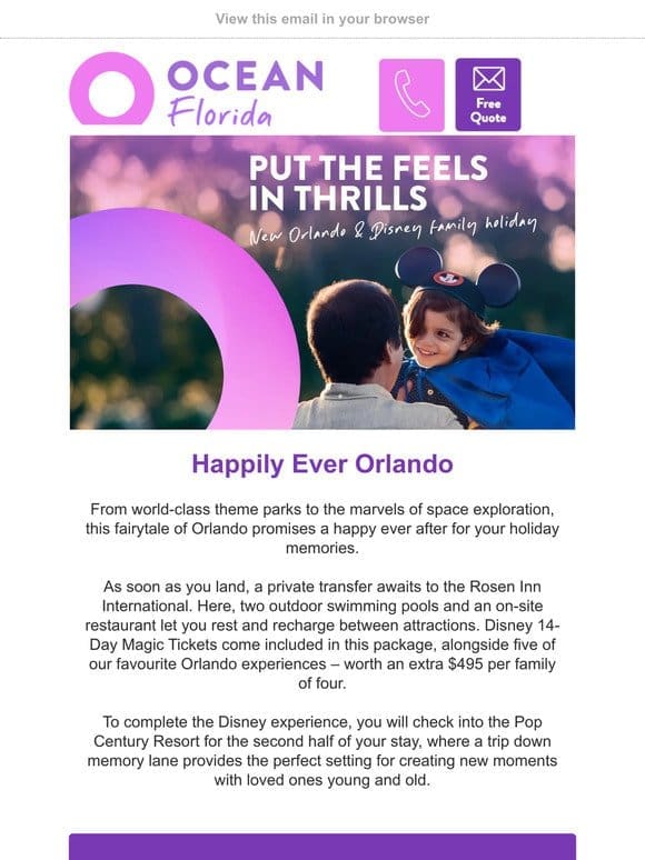 2 destinations， one special Disney holiday ✨