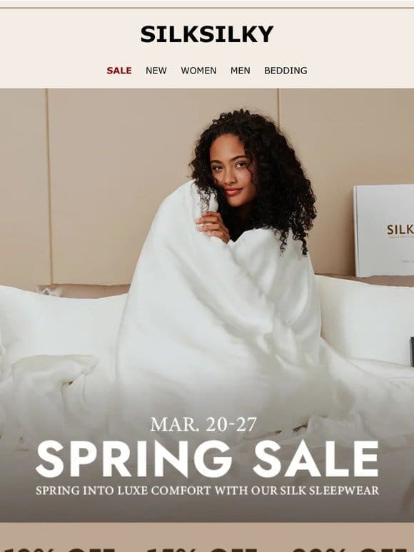 20% OFF | SILKSILKY SPRING SALE！