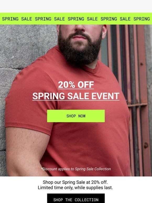 20% OFF SPRING SALE COLLECTION