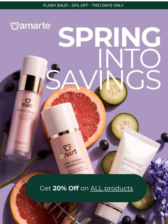 20% Off Spring Flash Sale!
