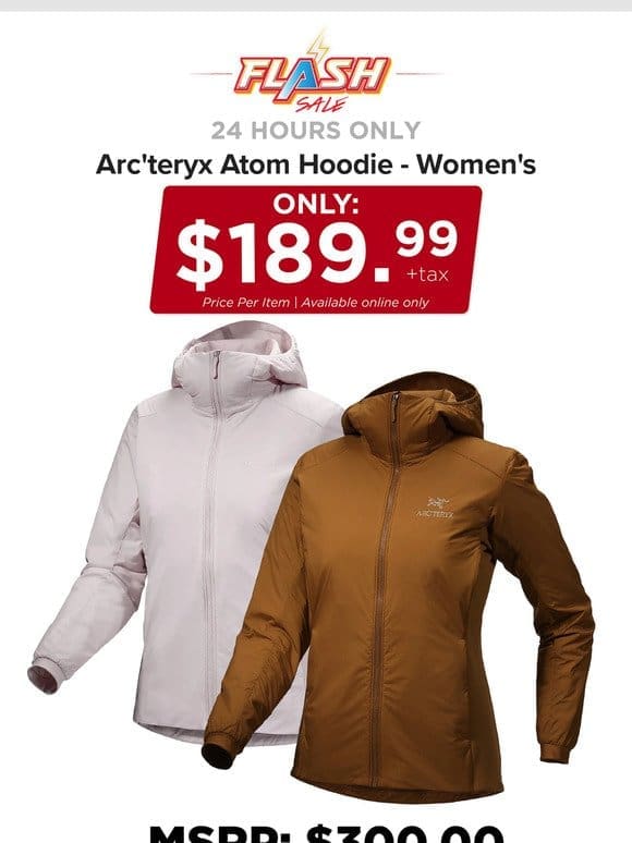 24 HOURS ONLY | ARC’TERYX HOODIE | FLASH SALE