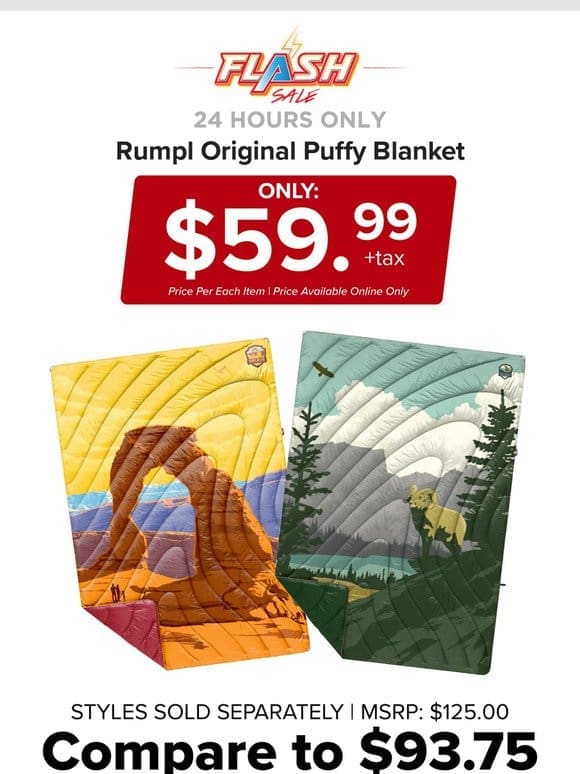 24 HOURS ONLY | RUMPL BLANKET | FLASH SALE