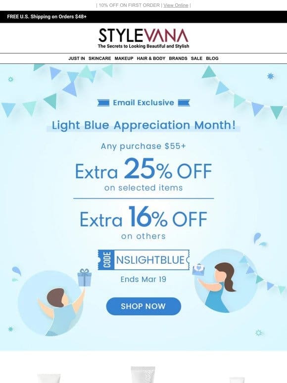 25% OFF your light blue picks!