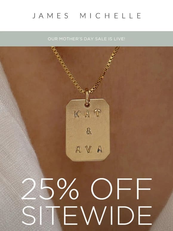 25% Off Personalized Jewelry