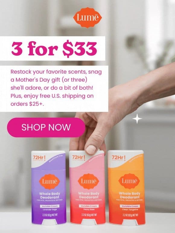 3 for $33 Deo is HERE!