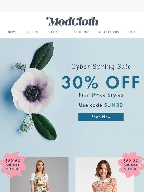 30-70% Off Spring Styles