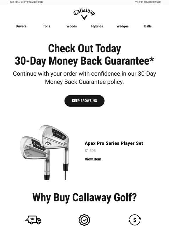 30-Day Money Back Guarantee On All Purchases