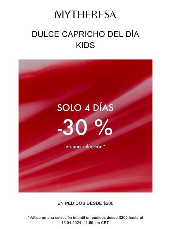 -30%: Dulce Capricho Kids empieza ya