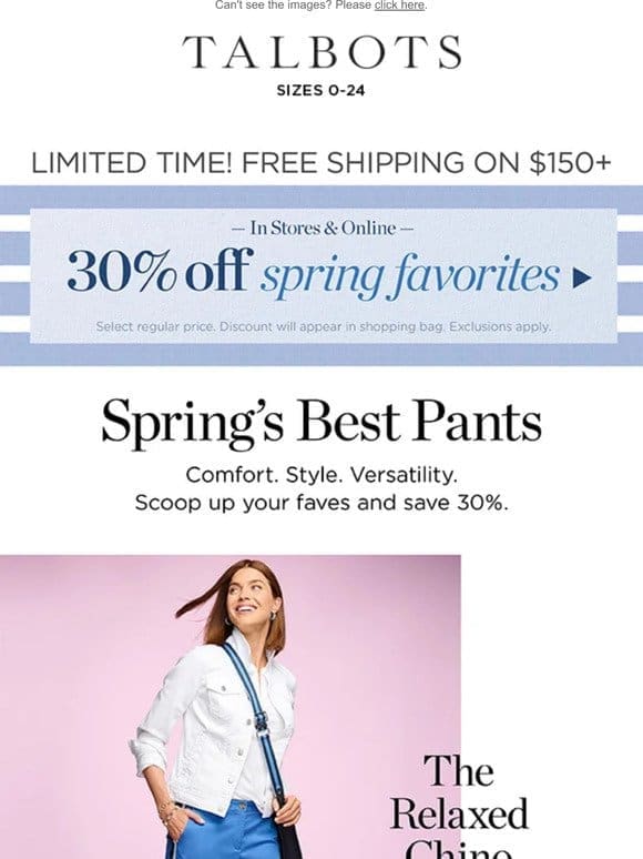 30% off Pants You Need Now