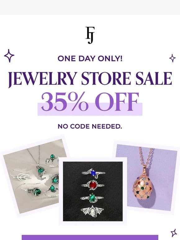 35% OFF in the Jewelry Store