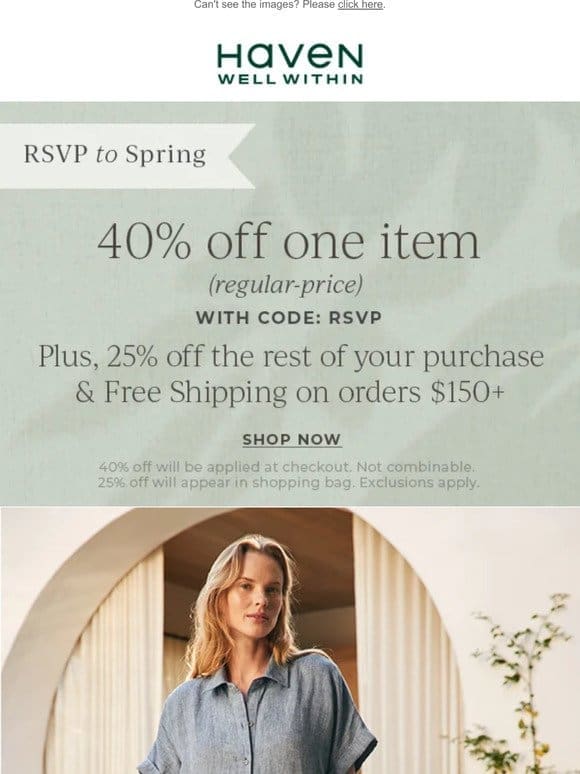 40% Off One Regular-Price Item + 25% Off The Rest Of Your Purchase