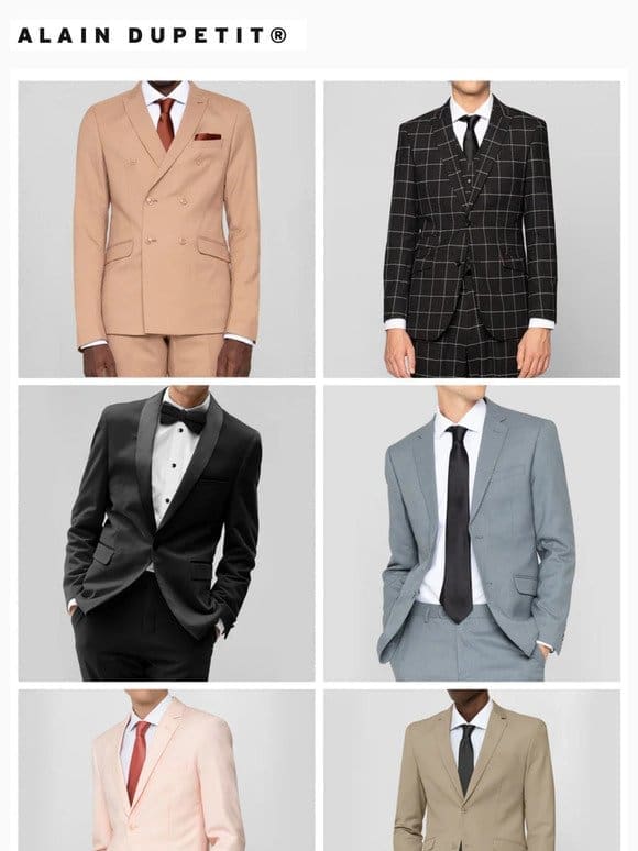 $49 & $59 All Discontiuned 2-Button & 3-Piece Suits | $59 Dark Grey Two Button