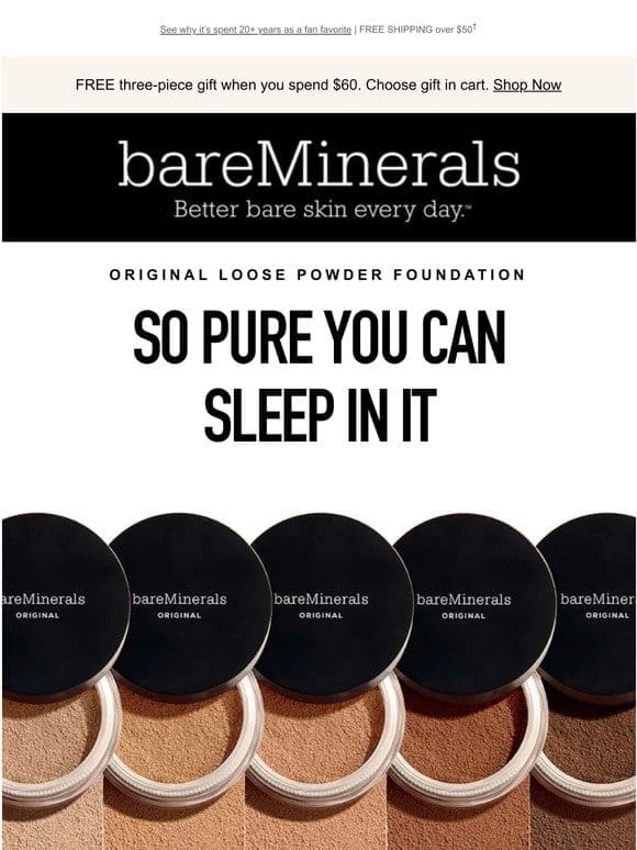 5 Mineral ingredients. 1 iconic foundation.