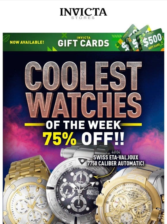 75% OFF❗️ The COOLEST WATCHES Of The Week❗