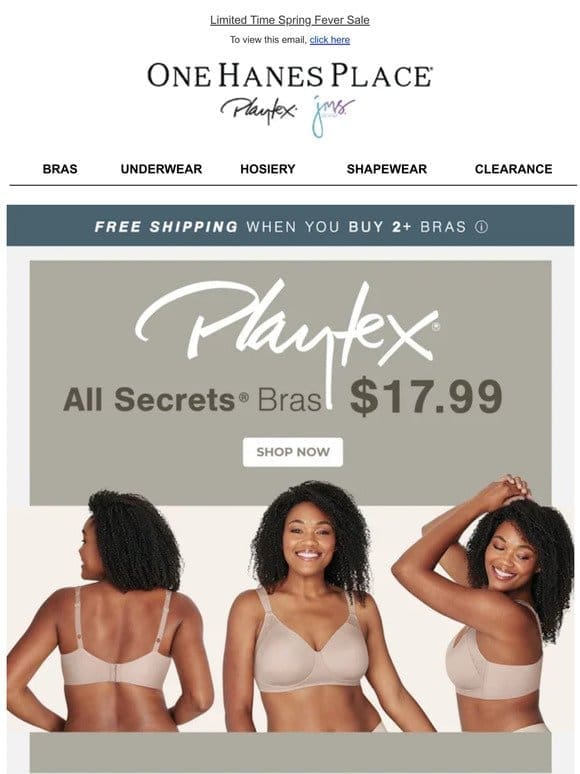 ALL Playtex Secrets $17.99!!