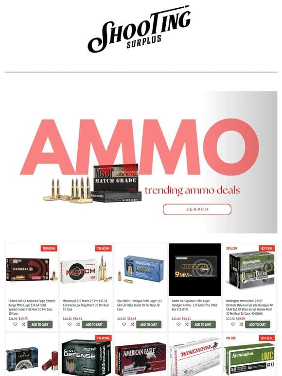 Ammo Alert: Prices Dropping Across Our Best Sellers!