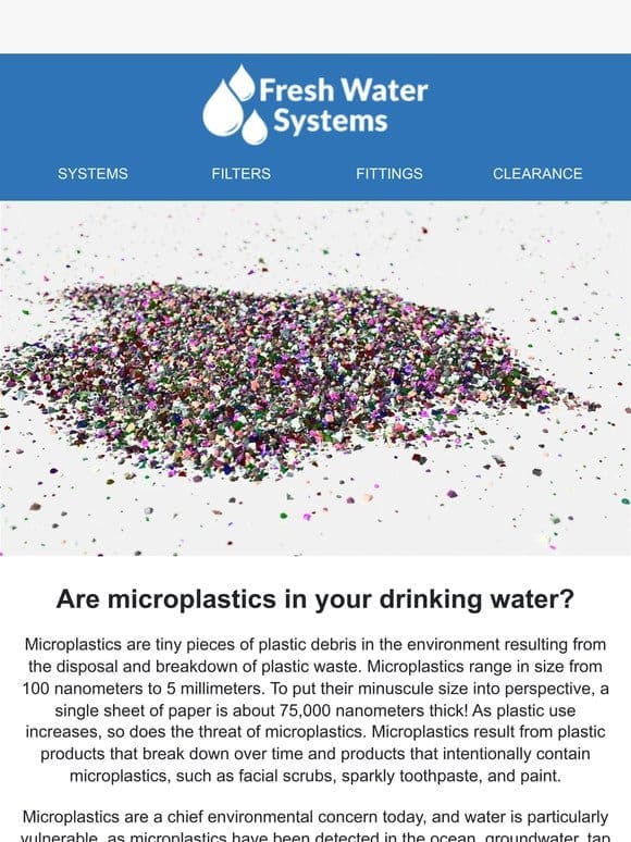 Are microplastics in your drinking water?
