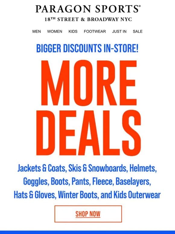 BIG SALES ON Gear & Outerwear!