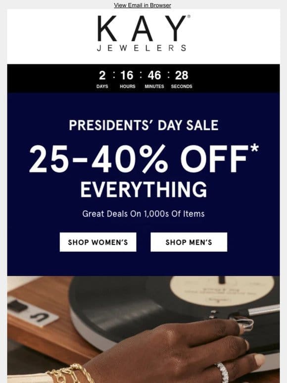 BIG SAVINGS! 25-40% OFF Everything