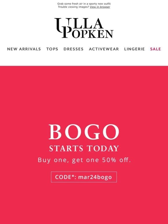 BOGO 4 Days Only