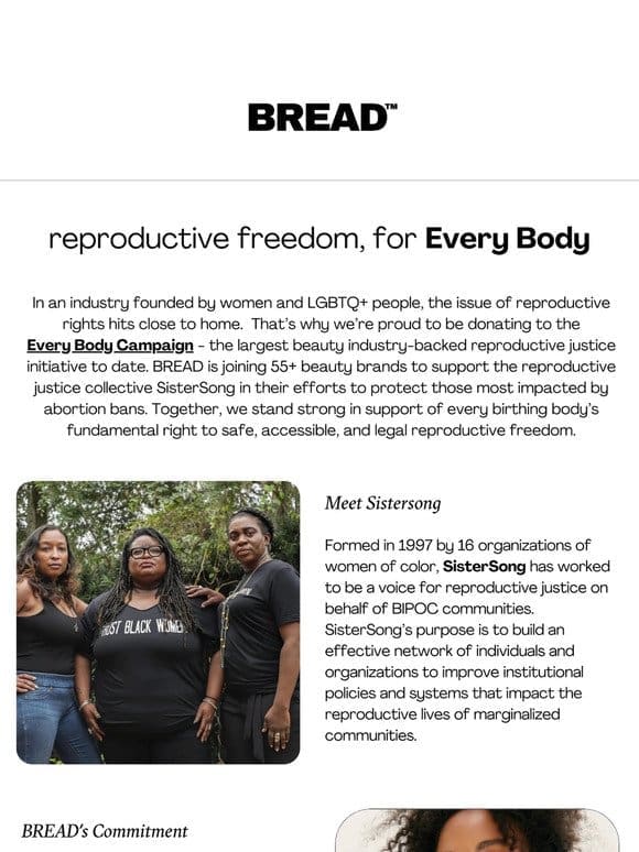 BREAD x The Every Body Campaign