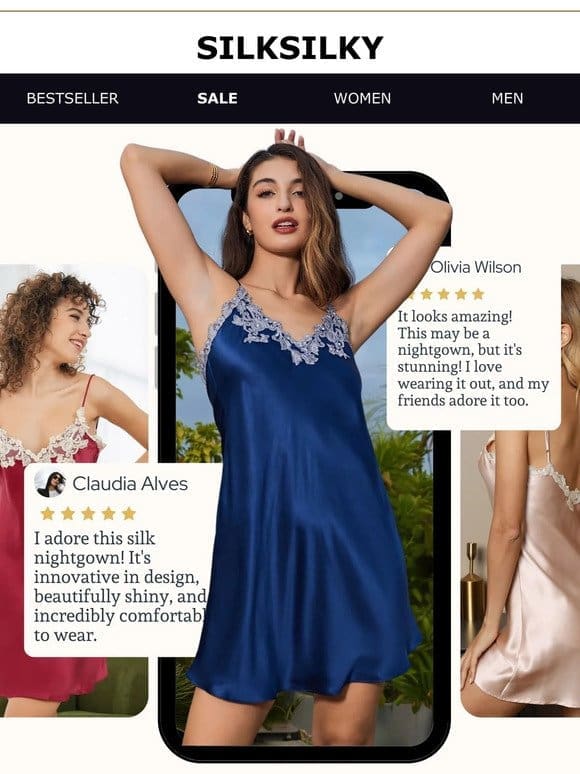 Best selling Nightgown of the Year: 50% Discount Today + Extra 10% discount！