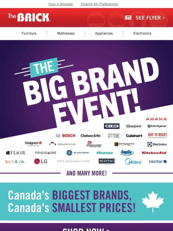 Big brands， low prices during The Big Brand Event!