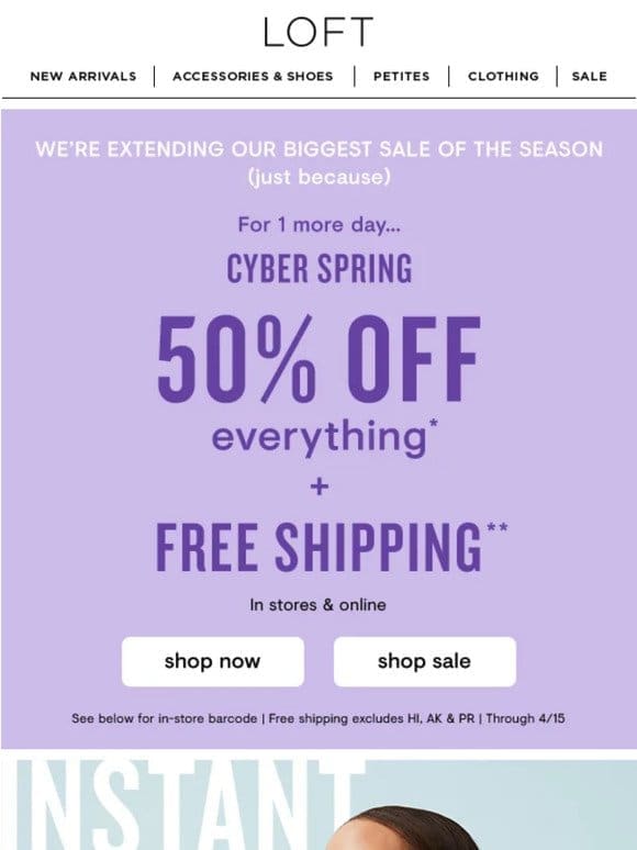 Big news: WE’RE EXTENDING CYBER SPRING