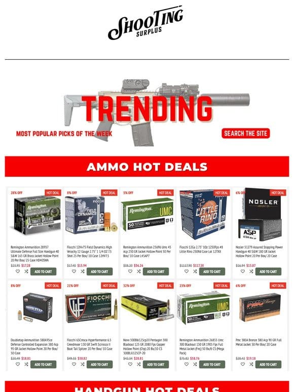 Blast Off with Hot Deals & Trending Picks on Your Favorite Firearm Brands!