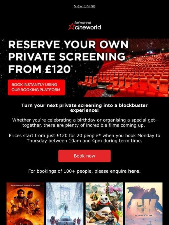 Blockbuster Private Screenings – Book Now!