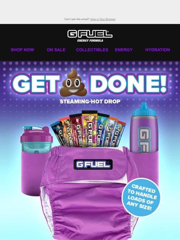 Boost productivity with G FUEL Diapers