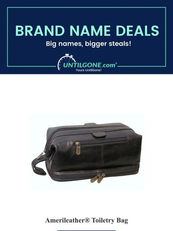 Brand Name Deals – 67% OFF Amerileather® Toiletry Bag