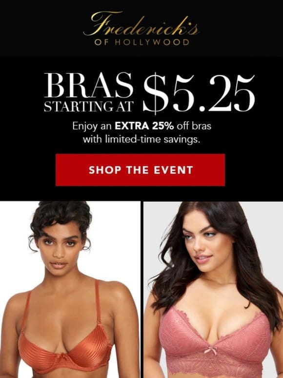 Bras for $5.25?