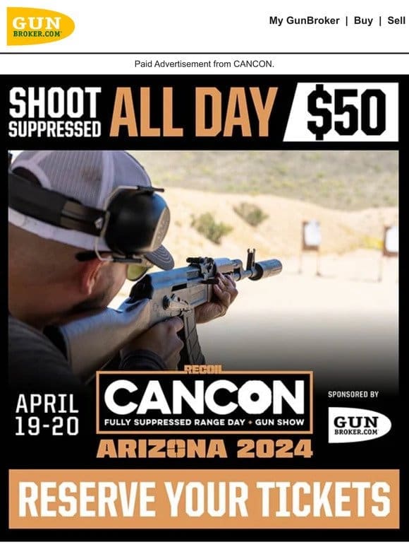 CANCON is coming back to Arizona for another fantastic weekend of suppressed shooting.