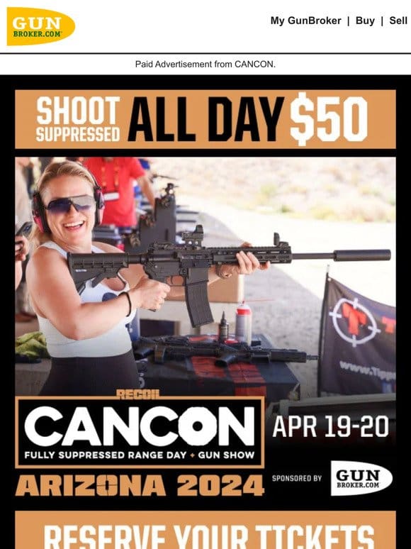 CANCON is coming back to Arizona for another fantastic weekend of suppressed shooting.