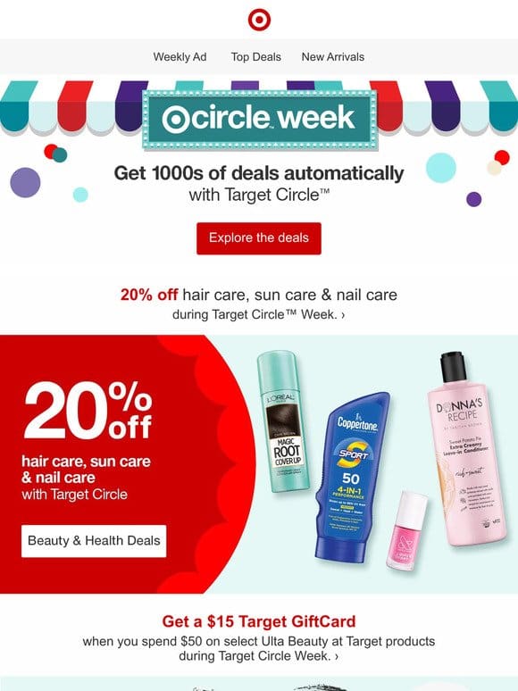 Celebrate self care & save big during Target Circle Week.